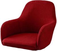 SANBDDLYY Coprisedie Elasticizzati Impermeabili Set da 6/4/2 Pezzi, Bar/Pranzo con Copribraccioli Coprisgabelli Bar Alti Braccioli Girevoli Moderni Mid-Century(Red,4PCS)