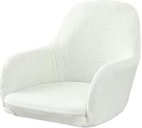 SANBDDLYY Coprisedie Elasticizzati Impermeabili Set da 6/4/2 Pezzi, Bar/Pranzo con Copribraccioli Coprisgabelli Bar Alti Braccioli Girevoli Moderni Mid-Century(White,6PCS)