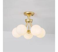 SANBDDLYY Lampada da soffitto a incasso con sfera di vetro nordica - Apparecchio moderno in metallo for sala da pranzo, cucina e ingresso(B)