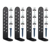 Sanbege Confezione da 4 staffe per condensatore Hurricane da 12,7 cm con viti, kit di fissaggio universale resistente, clip di montaggio per compressore HVAC a forma di L, per calcestruzzo, muratura