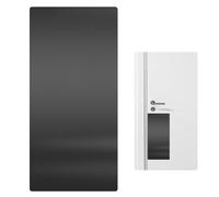 Sanbege Piastra di protezione antigraffio per porta, 20,3 x 40,6 cm, piastra di spinta in acciaio inossidabile, autoadesiva, per interni e porte esterne (nero spazzolato)