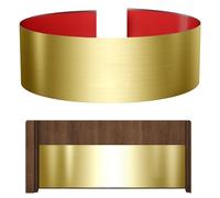 Sanbege Piastra di spinta per porta in acciaio inossidabile, 15,2 x 76,2 cm, piastra autoadesiva per porte interne o esterne da 81,3 cm (oro spazzolato)