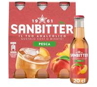 Sanbittèr, Aperitivo Analcolico, Gusto Pesca - 3 bottiglie da 200 ml