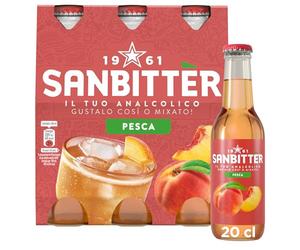 Sanbittèr, Aperitivo Analcolico, Gusto Pesca - 3 bottiglie da 200 ml