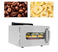 SanBouSi Disidratatore alimentare in acciaio inox a 6 piani con regolatore di temperatura (30 - 90 °C), essiccatore per frutta e carne, grande timer da 24 ore, breve tempo di asciugatura