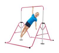 SanBouSi Ginnastica orizzontale per bambini, barra orizzontale pieghevole, attrezzo per allenamento all'aperto, fitness, altezza regolabile, rosa
