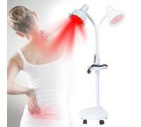 SanBouSi Lampada a infrarossi da 275 W, con supporto, lampada a luce rossa a infrarossi, temperatura regolabile, 8-70 °C, funzione temporizzazione, lampada per dolori muscolari