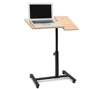 SanBouSi Tavolino con ruote, regolabile in altezza, tavolo per computer, tavolo per computer portatile, tavolo da caffè a forma di C, per letto, divano, ufficio, ufficio