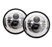 SANCAK Anteriore Luce Per Hummer H1 H2 2003 2004 2005 2006 2007 2008 2009 Accessorio 2pc Auto 7 "LED Rotondo Halo Fari Alogeni Di Profondità(2pcs Chrome)