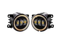 SANCAK Per Ford Per Fusion Per Ranger Per C-Max Per Tourneo Per EcoSport Per Edge DRL Lampada Guida Fendinebbia Obiettivo LED Angel Eye Light Faretti Fendinebbia(White and White)