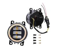 SANCAK Per Ford Per Ranger Per Edge Per EcoSport Per Fusion Car DRL Fendinebbia Lampada Da Guida Lente LED Angel Eye Light Faretti Fendinebbia(White and White)