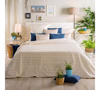 Sancarlos Jacquard Torino Copripiumino, Microfibra, Crema, Singolo, 270 x 150 x 2 cm
