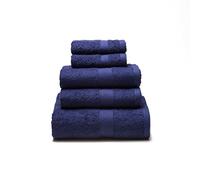 Sancarlos - Set di 5 Asciugamani Yanai, 100% Cotone 3 PIEZAS Blu Navy