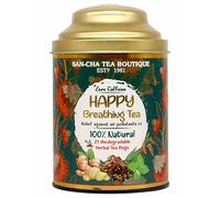 Sancha Tea Boutique Happy Breathing - Sacchetti per tè alle erbe, 100% senza caffeina (25 pezzi) biodegradabili a piramide, decongestionatore nasale, disintossicante e tè ad alta immunità