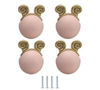 SANCHAKOU Maniglie In Ceramica Maniglia Per Cassetti E Ante Della Libreria Per Cameretta Dei Bambini In Ceramica A Forma Di Animale Zodiaco Pecora 4 Pezzi Rosa