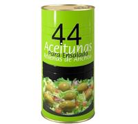 Sánchez Montes Olive da Insalata Ripiene di Acciuga, Latta da 1,46 kg, Confezione da 2