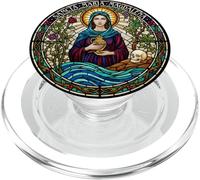 Sancta Maria Maddalena - Santa cattolica con barattolo per unzione PopSockets PopGrip per MagSafe