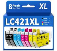 SANCTink 421XL LC421 - Confezione da 8 cartucce compatibili con 421 421XL