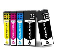 SANCTink Cartucce d'inchiostro Compatibili con 34XL Multipack per Workforce Pro WF-3725 WF-3720 WF-3725DWF WF-3720DWF WF3725 WF3720 (2 Nero, 1 Ciano, 1 Magenta, 1 Giallo, 5 Pezzi)