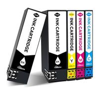 SANCTink Cartucce d'inchiostro Compatibili con 407XL per Epson Workforce Pro WF-4745 WF-4745DTWF (2 Nere, 1 Ciano, 1 Magenta, 1 Giallo, 5 Pezzi)