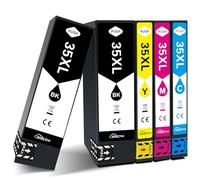 SANCTink Cartucce d'inchiostro Compatibili con Workforce Pro WF-4720 WF-4725 WF-4730DTWF WF-4740DTWF (2 Nero, 1 Ciano, 1 Magenta, 1 Giallo)