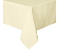 Sancua - Tovaglia rettangolare - 178 x 274 cm - Resistente alle macchie e alle pieghe, lavabile, in poliestere, copertura decorativa in tessuto per tavoli da pranzo, feste a buffet e campeggio, beige