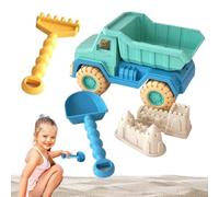 Sand Castle Toys, Sand Castle Building Kit - Travel Beach Toys, Dumper Truck, Shovel | Hark, 2 Castle Sand Molds Sand Truck giocattolo per ragazzi e ragazze fuorigioco