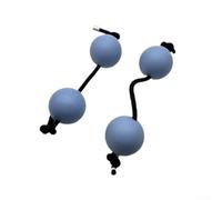 Sand Eggs - Coppia di shaker per ritmo Asalato africano, con cinturino regolabile, sfera a percussione da 5 cm, per batteria manuale, blu e bianco (blu)