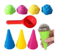 Sand Ice Cream Set - Ice Cream Cone Sensory Mold with Scoop