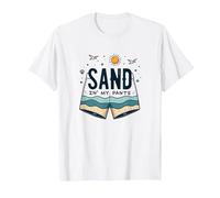 Sand in My Pants: Spiaggia Vacanze Estive Umorismo Maglietta, Uomo, Bianco, 6XL
