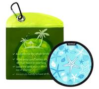 Sand Removal Bag, Portable Waterproof Granules Remover Brush, 4.72 Inches Soft Reusable & Surf Feet Cleaning, Beach Powder Cleaner Pouch for Skin, Lightweight, and Travel Accessory