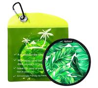 Sand Removal Bag, Portable Waterproof Sand Remover Brush, Fabric Material, Soft Reusable Surf Feet Removal Accessories, Beach Powder Cleaner Pouch For Skin, 12cm, 1 Piece, Blue