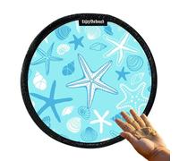 Sand Removal Bag, Portable Waterproof Sand Remover Brush, Soft Reusable Beach Powder Cleaner Pouch for Skin, Surf Feet Cleaning Accessory, 4.72 inches Green Blue