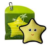Sand Remover Bag, Soft Skin-Friendly Cleaning Tool, Starfish Shape, Product Size About 16cm Portable Beach Accessory for Travel, Vacation, Outdoor Adventures