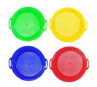 Sand Sifters - 4pcs Multi-Colored Toy Sieves, Strainer Sifting Pan, Shelling Tools For Finding Treasure Shells Rocks, Fun Kids Beach