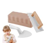Sand Toys, Beach Bucket Set, Shovel And Brick Molding Tools, Lightweight Educational Play, Summer Outdoor Fun, Travel Use, Size Varies, Brown, Green, 1 Set