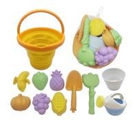 Sand Toys For Beach - Kids Sand Molds Game Set With Fruit Vegetable Shapes Camping Beach Toy Kit For Pool Travel Playground Summer Activities Fun Toy Set