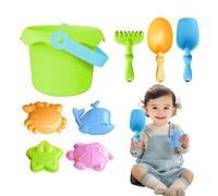 Sand Toys Set, Kids Beach Toys, Portable Sandbox Kit 3.74x5.12 inches, Castle Building Molds, Durable Safe Materials, For Outdoor Indoor Play Daycare School Backyard Fun, Pink, Green