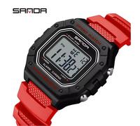 SANDA Orologio Uomo Digitale Militare 5 ATM Cronometro LED Sport luminoso