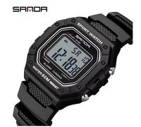 SANDA Orologio Uomo Digitale Militare 5 ATM Cronometro LED Sport luminoso