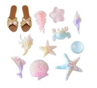 Sandal Charms | 10 Pieces Cute Sea Theme Accessories | Decorative Shoe Char