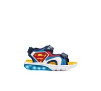 Geox J CIBERDRON B Sandal, LT Blue/RED, 35 EU