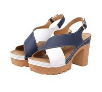 Sandali a punta aperta per le donne con tacco a blocco, sandali con zeppa da donna con cinghie spesse sulla suola, pantofole impermeabili ad asciugatura rapida, comode scarpe da passeggio traspiranti