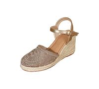 Sandali a punta chiusa da donna Gladiator - sandali con zeppa bianca da donna sandali all'uncinetto morbidi con supporto per arco plantare scarpe ortopediche espadrillas fiore lavorato a maglia