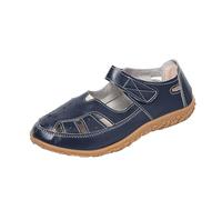 Sandali a punta chiusa da donna in pelle britannica sandali gladiatore larghi sandali ortopedici da pescatore scarpe ortopediche con supporto per arco plantare sandalo con zeppa vintage comodi