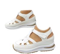 Sandali a punta chiusa da donna, sandali ortopedici larghi con suola morbida antiscivolo con piattaforma estiva scarpe sportive scavate fuori traspirante zeppa trainer