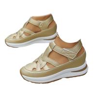 Sandali a punta chiusa da donna, sandali ortopedici larghi con suola morbida antiscivolo con piattaforma estiva scarpe sportive scavate fuori traspirante zeppa trainer