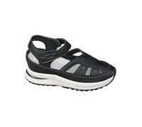 Sandali a punta chiusa per le donne Wide Fit Athletic Walking Sandali ortopedici per le donne Fascite plantare Estate Zeppa bassa Sliders Donna Hollow Out Sandalo con supporto per arco, Nero , 40.5 EU