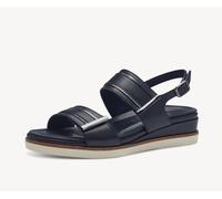 Sandali a strappo Tamaris 28217-42 pelle blu zeppa 5 cm SCONTO DA LISTINO