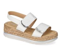 Sandali a strappo Valleverde 32391 bianco argento zeppa 5 cm Made in Italy